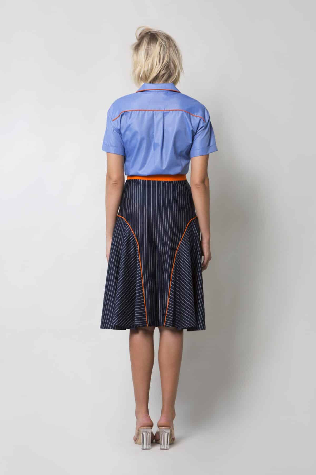 Stripes cotton skirt