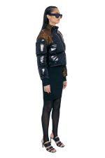 BLACK NYLON PUFFER - Image 2
