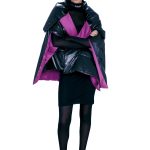 DARK GREEN AND PURPLE REVERSIBLE CAPE