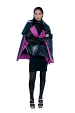 DARK GREEN AND PURPLE REVERSIBLE CAPE