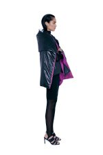 DARK GREEN AND PURPLE REVERSIBLE CAPE - Image 2