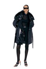 BLACK NYLON COAT