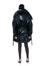 BLACK NYLON COAT - Image 3