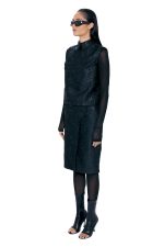 BLACK SILK BROCDE TOP - Image 3