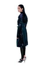 BLACK PURPLE LIGHT COAT - Image 2