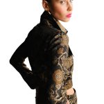 FLORAL BROCADE CROPPED JACKET