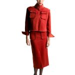 MIDI SKIRT BURNT ORANGE
