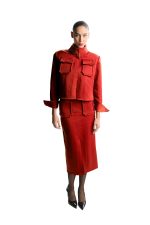 CROPPED JACKET – ORANGE - Image 2