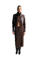 LEATHER BROWN  JACKET - Image 2