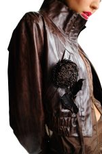 LEATHER BROWN  JACKET