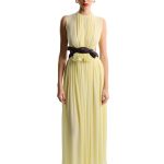 PALE YELLOW CHIFFON DRESS