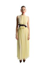 PALE YELLOW CHIFFON DRESS