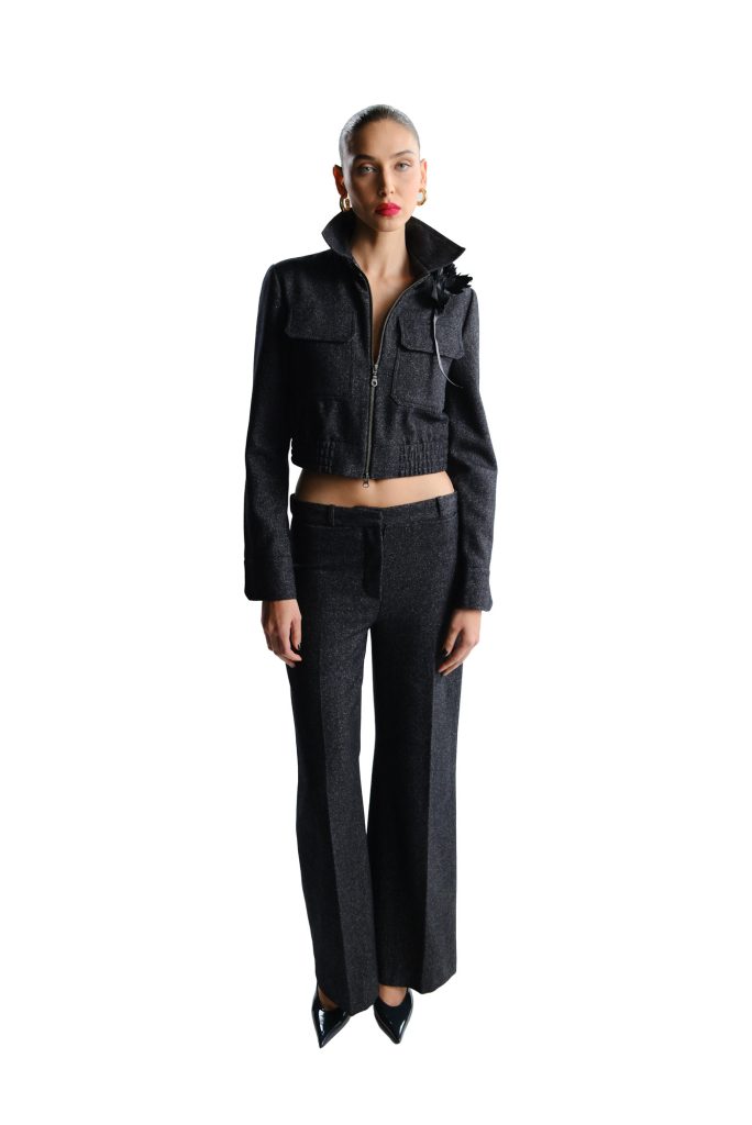 CROPPED JACKET GRAY