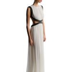 CHIFFON & LEATHER DRESS